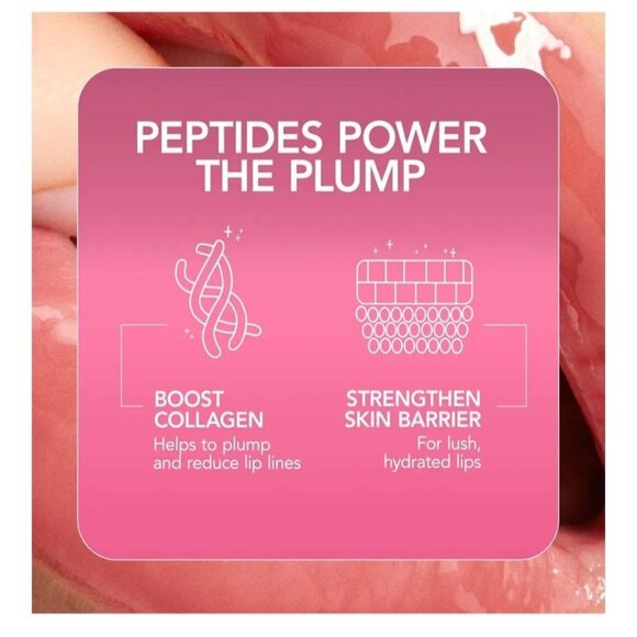 2 Pack Buxom Full-On Plumping Lip Cream Pink Lady Hydrating Gloss Peptides Vit E - Picture 6 of 13